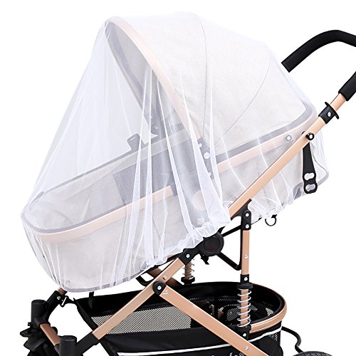 4 Pack Baby Mosquito Net for Strollers Carriers Car Seats Cradles  Portable   Durable Infant Insect Shield Netting  Babies Fly Screen Protection  White