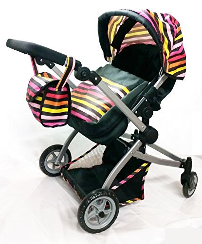 Babyboo Twin Doll Stroller/Pram Deluxe Little Marcel Look Includes a Bag 