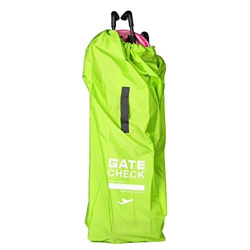 EleFox Gate Check Travel Bag for Universal Umbrella Strollers with Attached Carrying Pouch  Light Green