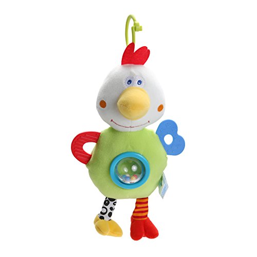 GreenSun TM Cute Plush Chicken Handbell Teether Baby Kids Educational Rattle Toy For Stroller Baby Bed Toys Soft Handbell Toy