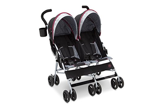J is for Jeep Brand Scout Double Stroller  Lunar Burgundy