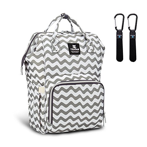 Hafmall Diaper Bag Backpack Waterproof Multi-Function Travel Bags  Large Capacity and Durable Backpack with Stroller Straps (Chevron)