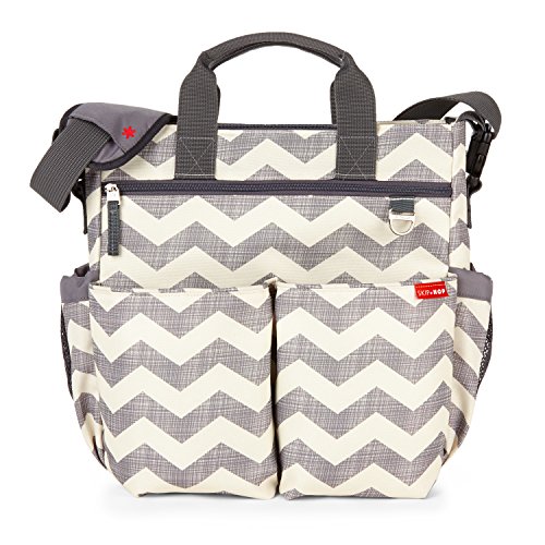 Skip Hop Messenger Diaper Bag With Matching Changing Pad  Duo Signature  Chevron
